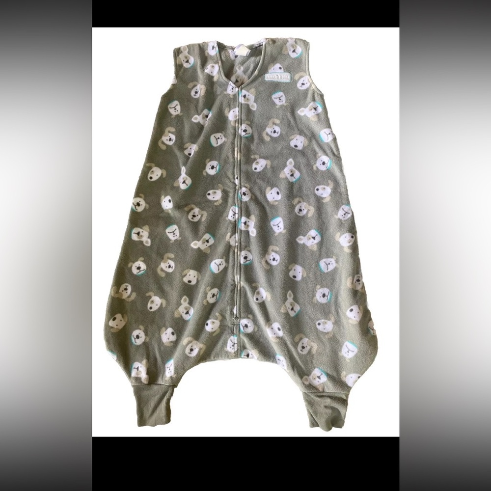 Halo SleepSack Early Walker 18-24 Months Sleeper With Feet Dog Print Fleece